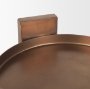 70679 - Price Small Antiqued Gold Metal w/ Glass Hurricane Candle Holder
