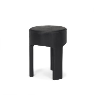Riya Solid Black Wooden Stool