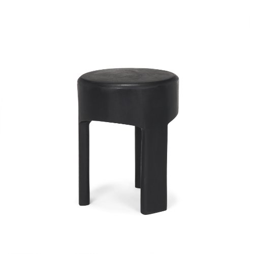 70727 - Riya Solid Black Wooden Stool