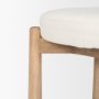 70796 - Shaiden Brown Wood w/ Cream Fabric Stool