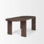 70853 - Sohan Dark Elm Wood Oval Dining Table