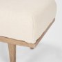 70797 - Shae Brown Wood w/ Oatmeal Fabric Bench