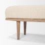 70797 - Shae Brown Wood w/ Oatmeal Fabric Bench