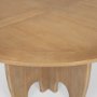 70814-AB - Sonomi Brown 59" Round Solid Rubber Wood w/Oak Tabletop Dining Table
