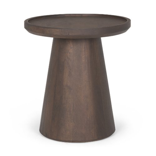 70878 - Takoda Dark Brown Wood Tapered Drum Accent Table