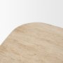 70880-AB - Symona Travertine and Mango Wood Rectangle Coffee Table
