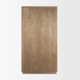 70816 - Sina Brown Oak Wood w/ Natural Rattan 2 Door Curio Cabinet