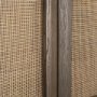 70816 - Sina Brown Oak Wood w/ Natural Rattan 2 Door Curio Cabinet