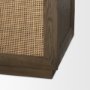 70816 - Sina Brown Oak Wood w/ Natural Rattan 2 Door Curio Cabinet