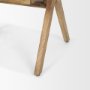 68504 - Topanga I Cream Fabric Wrap Medium Brown Wooden Frame Dining Chair