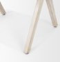 68505 - Topanga I Cream Fabric Wrap Blonde Wooden Frame Dining Chair