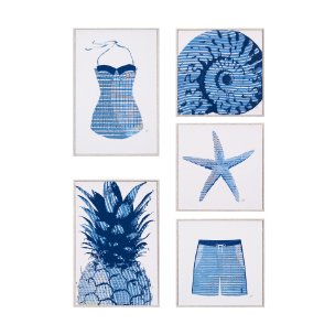 Summer Collection I by Mercana Studio a Hand Embelished Textured Framed Art Print