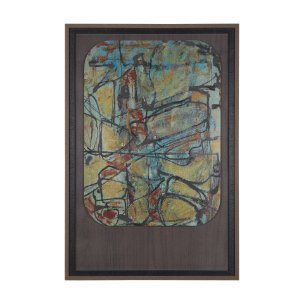 Happenings I by Mercana Studio a Hand Embellished Textured Framed Art Print Matted under Glass