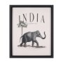15366 - Travel Guide - India by Vintage Collection a Hand Embellished Textured Framed Art Print