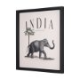 15366 - Travel Guide - India by Vintage Collection a Hand Embellished Textured Framed Art Print