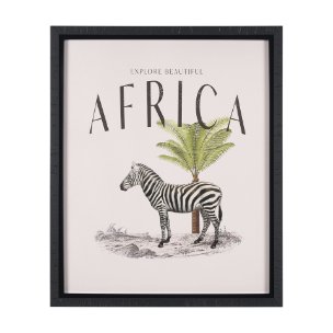 Travel Guide - Africa by Vintage Collection a Hand Embellished Textured Framed Art Print