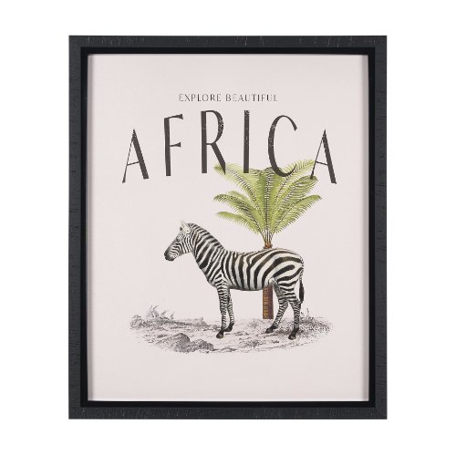 15367 - Travel Guide - Africa by Vintage Collection a Hand Embellished Textured Framed Art Print