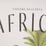 15367 - Travel Guide - Africa by Vintage Collection a Hand Embellished Textured Framed Art Print