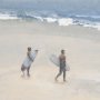 15368 - Surfers and The Sea I by Mercana Studio a Hand Embellished Textured Framed Art Print
