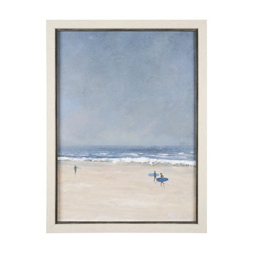 15369 - Surfers and The Sea II by Mercana Studio a Hand Embellished Textured Framed Art Print