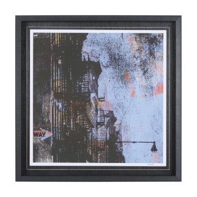 15373 - City Vibe I by Mercana Studio a Hand Embellished Textured Framed Art Print Matted under Glass