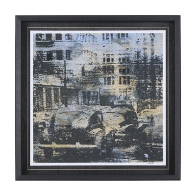 15375 - City Vibe III by Mercana Studio a Hand Embellished Textured Framed Art Print Matted under Glass