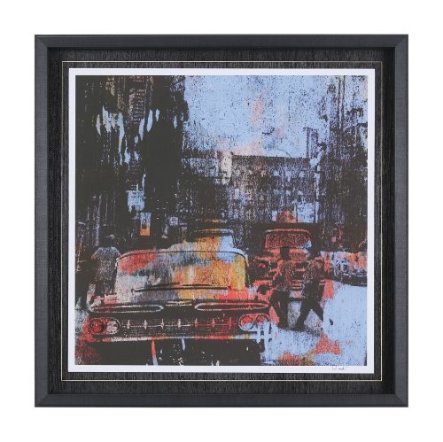15376 - City Vibe IV by Mercana Studio a Hand Embellished Textured Framed Art Print Matted under Glass