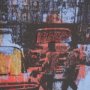 15376 - City Vibe IV by Mercana Studio a Hand Embellished Textured Framed Art Print Matted under Glass