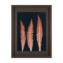 15381 - Indigo Fern 4 by Mary Margaret Briggs Hand Embellished Textured Framed Art Print Matted under Glass