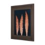 15381 - Indigo Fern 4 by Mary Margaret Briggs Hand Embellished Textured Framed Art Print Matted under Glass