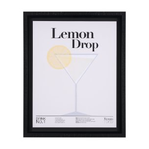 Lemon Drop by Mercana Studio a Hand Embellished Textured Framed Art Print Matted under Glass