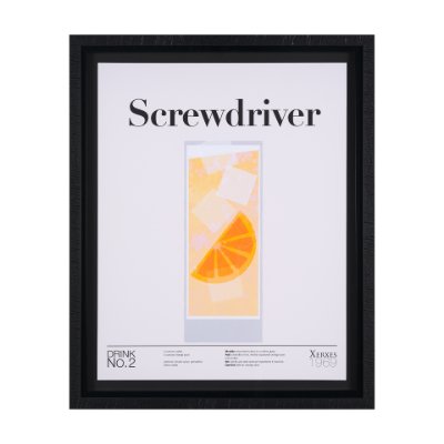 15387 - Screwdriver by Mercana Studio a Hand Embellished Textured Framed Art Print Matted under Glass