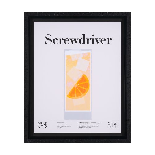 15387 - Screwdriver by Mercana Studio a Hand Embellished Textured Framed Art Print Matted under Glass