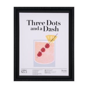 Three Dots and a Dash by Mercana Studio a Hand Embellished Textured Framed Art Print under Glass