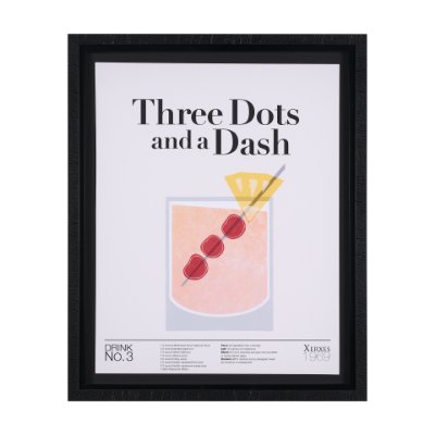 15388 - Three Dots and a Dash by Mercana Studio a Hand Embellished Textured Framed Art Print under Glass