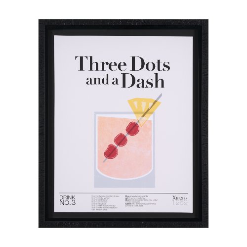 15388 - Three Dots and a Dash by Mercana Studio a Hand Embellished Textured Framed Art Print under Glass
