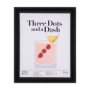 15388 - Three Dots and a Dash by Mercana Studio a Hand Embellished Textured Framed Art Print under Glass