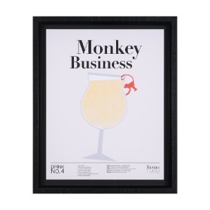 Monkey Business by Mercana Studio a Hand Embellished Textured Framed Art Print Matted under Glass