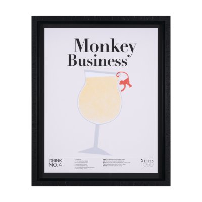 15389 - Monkey Business by Mercana Studio a Hand Embellished Textured Framed Art Print Matted under Glass