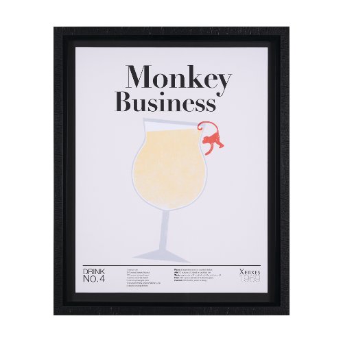 15389 - Monkey Business by Mercana Studio a Hand Embellished Textured Framed Art Print Matted under Glass