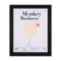 15389 - Monkey Business by Mercana Studio a Hand Embellished Textured Framed Art Print Matted under Glass