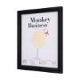 15389 - Monkey Business by Mercana Studio a Hand Embellished Textured Framed Art Print Matted under Glass
