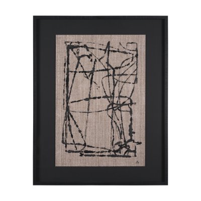 15390 - Modern Work 1 by Mercana Studio a Hand Embellished Textured Framed Art Print Matted under Glass