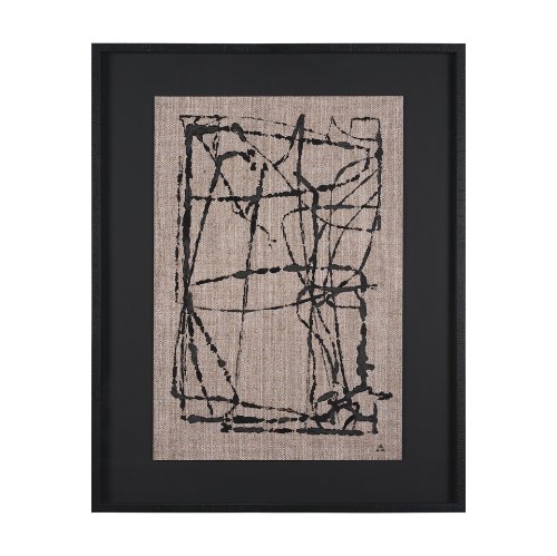15390 - Modern Work 1 by Mercana Studio a Hand Embellished Textured Framed Art Print Matted under Glass