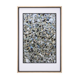 Snowgoose Migration 2 by Gary Blatter Hand Embelished Textured Framed Art Print Matted under Glass