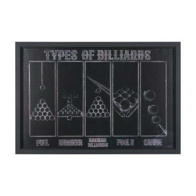 15403 - Billiards by Mercana Studio a Hand Embelished Textured Framed Art Print