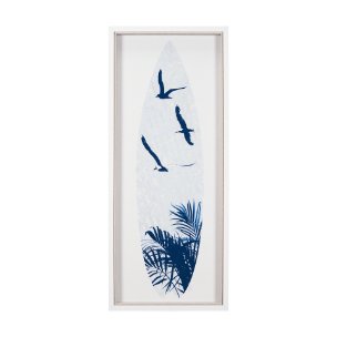 Surfs Up 3 by Mercana Studio a Hand Embelished Textured Framed Art Print
