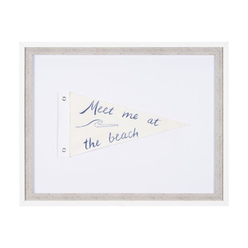 15415 - Meet Me at The Beach by Mercana Studio Hand Embellished Textured Framed Art Print Matted under Glass