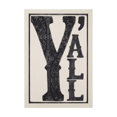 15418 - Cowboy Culture - Y'all by Mercana Studio a Hand Embelished Textured Framed Art Print
