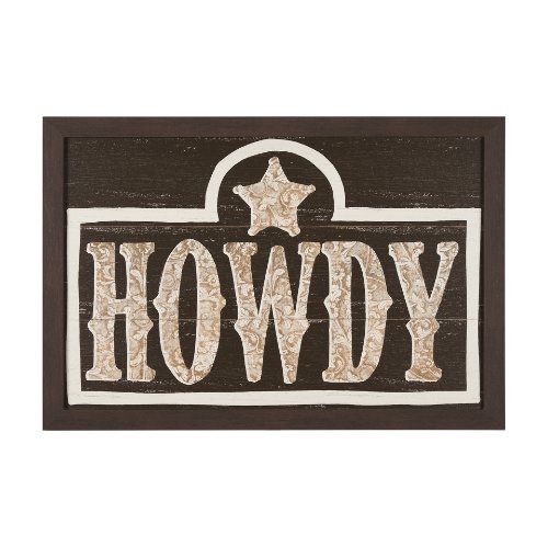 15419 - Cowboy Culture - Howdy by Mercana Studio a Hand Embelished Textured Framed Art Print